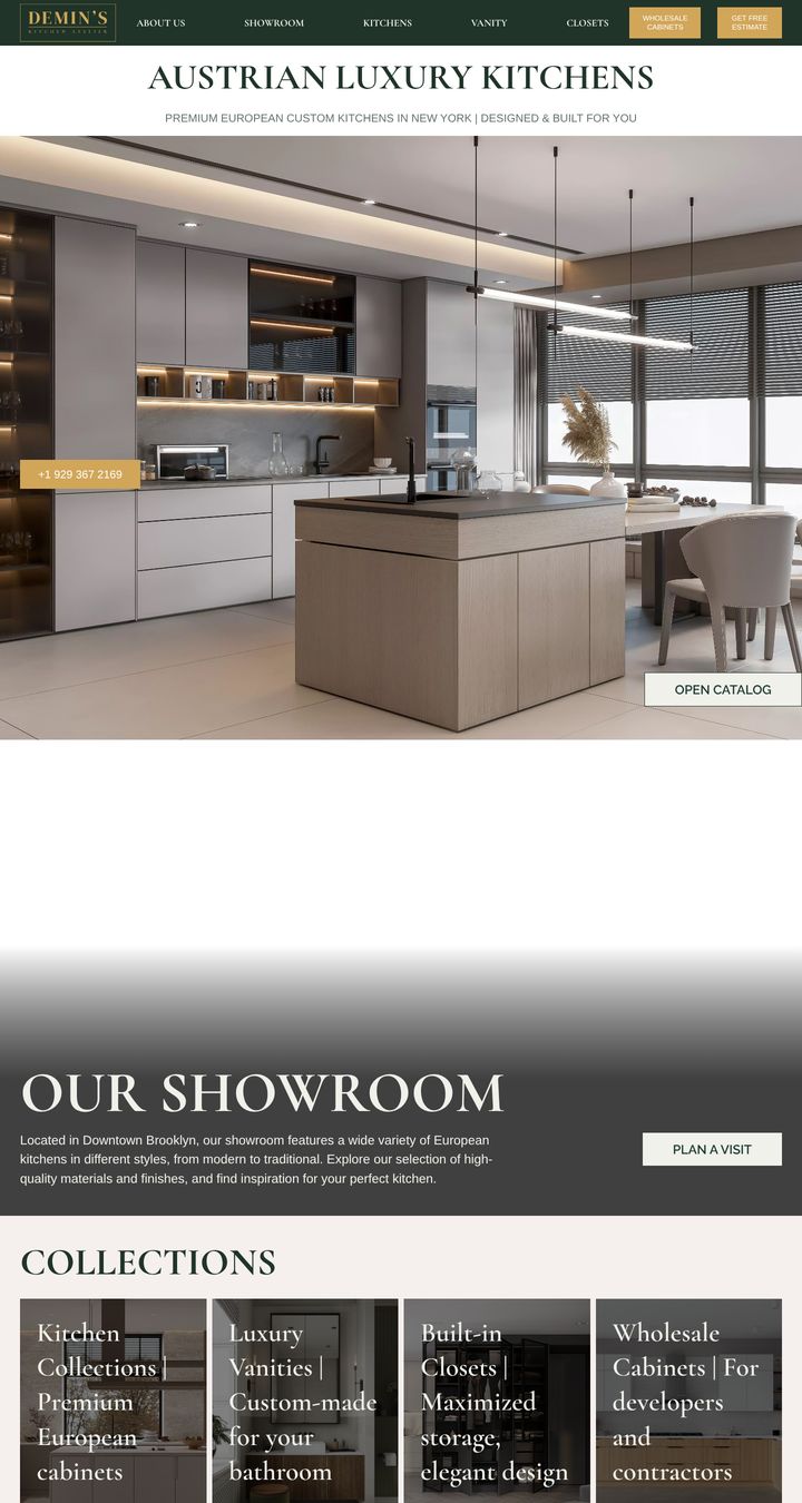 Сайт deminkitchenatelier.com